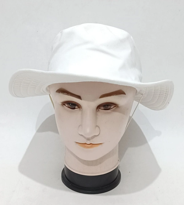 Mens Round Umpire/Sports Cap Color- White Only Material - Cotton - 12