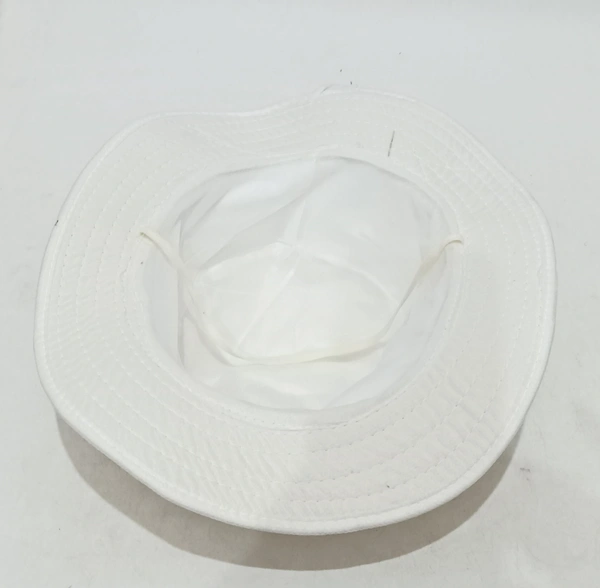 Mens Round Umpire/Sports Cap Color- White Only Material - Cotton - 12