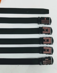 Pu Leather Black Colour Belt Strap Length 50 Inches Length And Width 40 Mm - 6