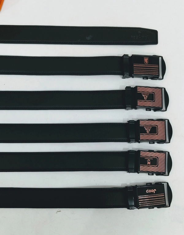 Pu Leather Black Colour Belt Strap Length 50 Inches Length And Width 40 Mm - 6