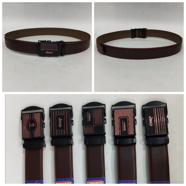 Pu Leather Material Brown Color Belt Strap Length 48 Inches Length And Width 35 Mm - 6