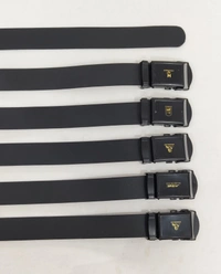 Synthetic Leather Black Colour Belt Strap Length 48 Inches Length And Width 35 Mm - 12