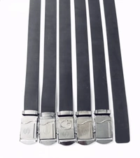 Synthetic Leather Black Colour Belt Strap Length 48 Inches Length And Width 35 Mm - 12