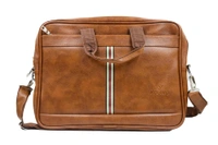 Tan, Brown & Black Color Leather Laptop Bags - 1