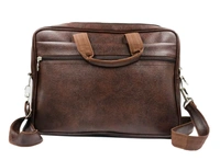 Tan, Brown & Black Color Leather Laptop Bags - 1