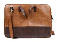 Tan Color Leather Laptop Bag - 2