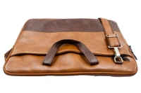 Tan Color Leather Laptop Bag - 2