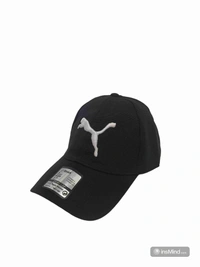 MENS INDIAN FLAXI FIT RUBBER PRINTED LOGO CAPS COLOR - BLACK COLOR PACK FITTING - BUCKLE - FREE, 12