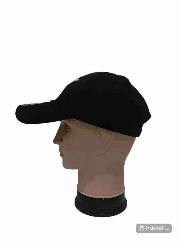 MENS INDIAN FLAXI FIT RUBBER PRINTED LOGO CAPS COLOR - BLACK COLOR PACK FITTING - BUCKLE - FREE, 12