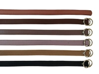 KIDS PU LEATHER  MATERIAL DOUBLE RING BUCKLE MIX COLOR BELT SIZE-(40 INCH LENGTH,20MM WIDTH) - SIZE-(40 INCH LENGTH,20MM WIDTH), 12