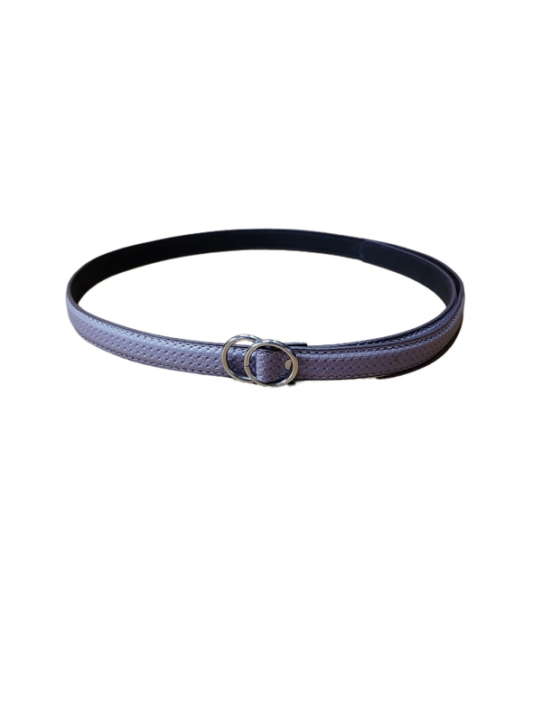 KIDS PU LEATHER  MATERIAL DOUBLE RING BUCKLE MIX COLOR BELT SIZE-(40 INCH LENGTH,20MM WIDTH) - SIZE-(40 INCH LENGTH,20MM WIDTH), 12