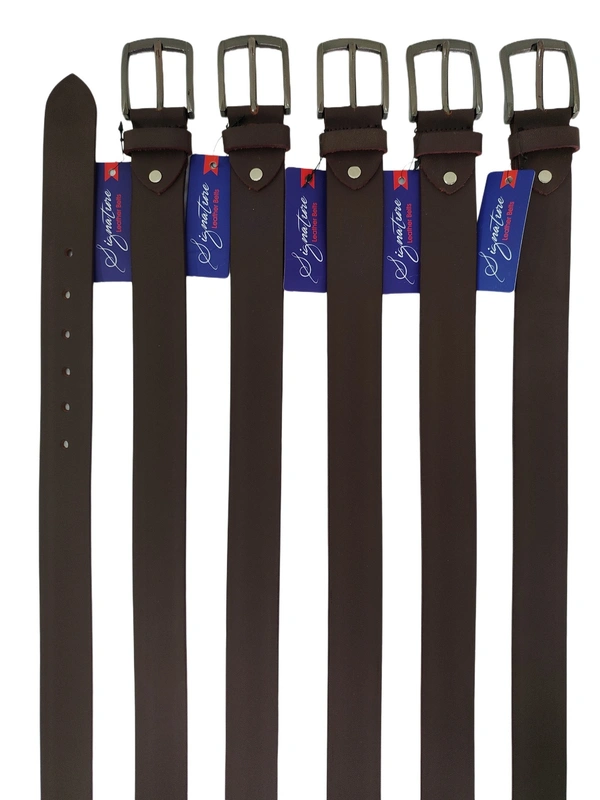 40 MM MEN'S GENUINE LEATHER BROWN COLOR BELT SIZE-42-52(6 SIZE) - FREE SIZE, 6