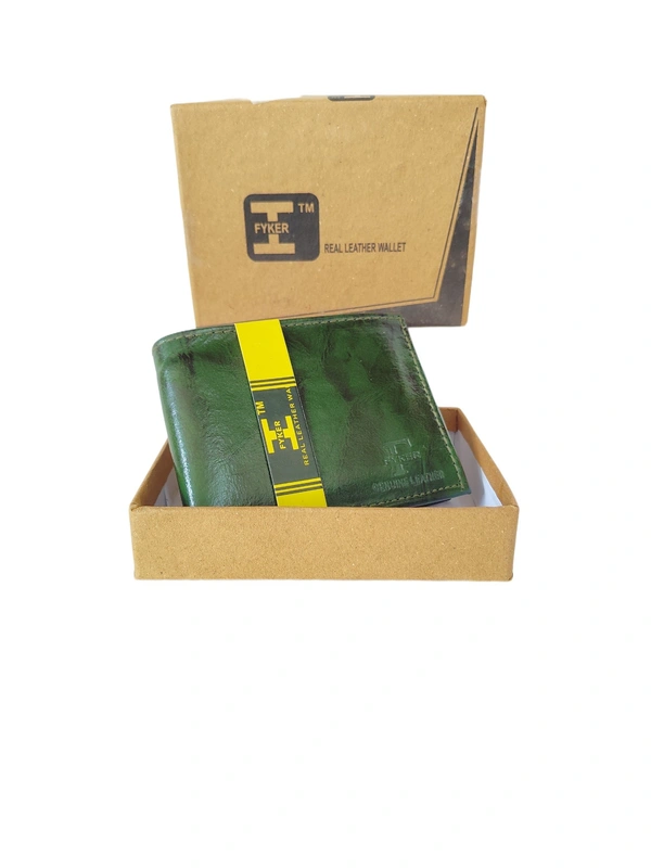 MENS GENUINE LEATHER 2 FOLD MULTI COLOR WALLETS BRAND BOX PACKING - FREE, 6