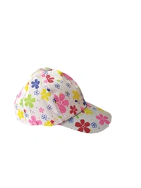 KIDS MIX PRINTED DESIGN COTTON CAPS  FITTING -VELCRO  - SMALL, 6