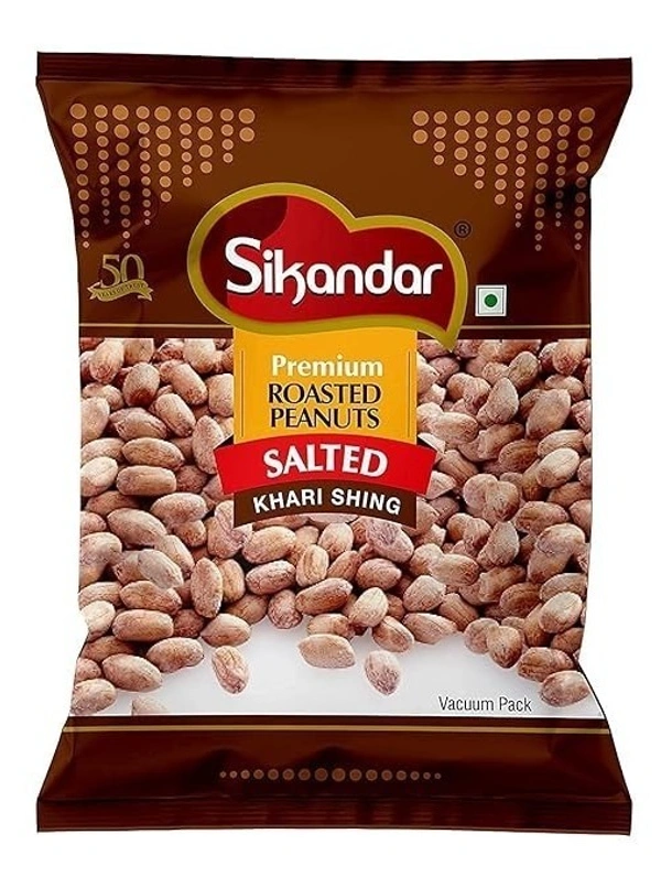 Sikandar Khari Sing Roasted Salted Peanuts With Skin 200g - Vacuum Pack