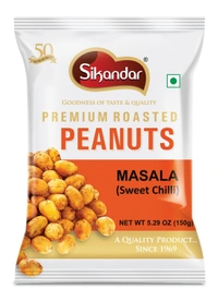 Sikandar Combo of Chatpata, Tandoori, Sweet Chilli, Black Pepper Flavour Peanuts - Foil Pack