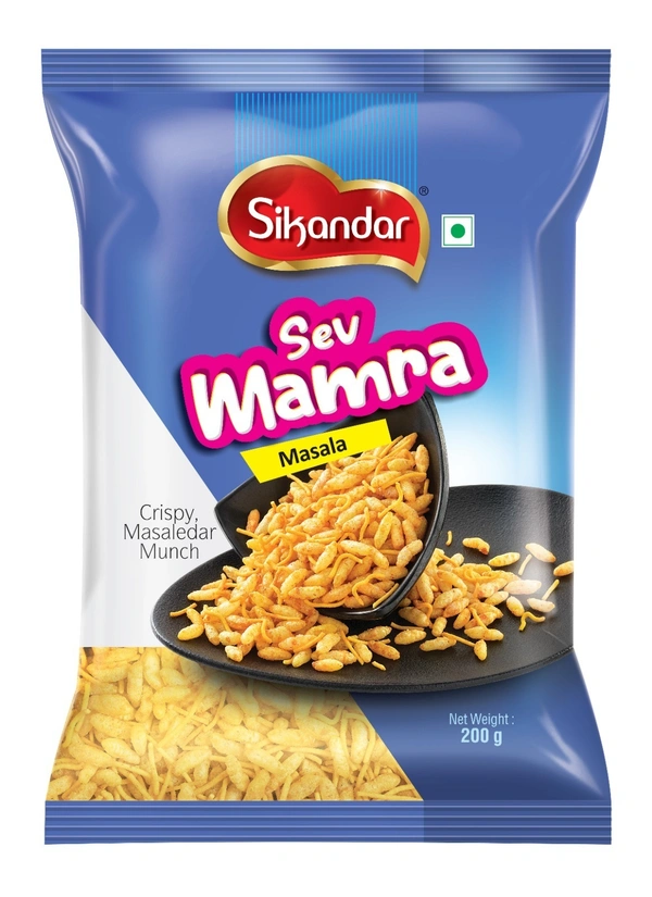 Sikandar Masala Sev Mamra Namkeen Puffed Rice Mix Crispy 200g - Foil