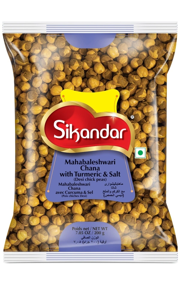 Sikandar Roasted Mahabaleshwar White Chana Turmeric Salt 200g - Foil