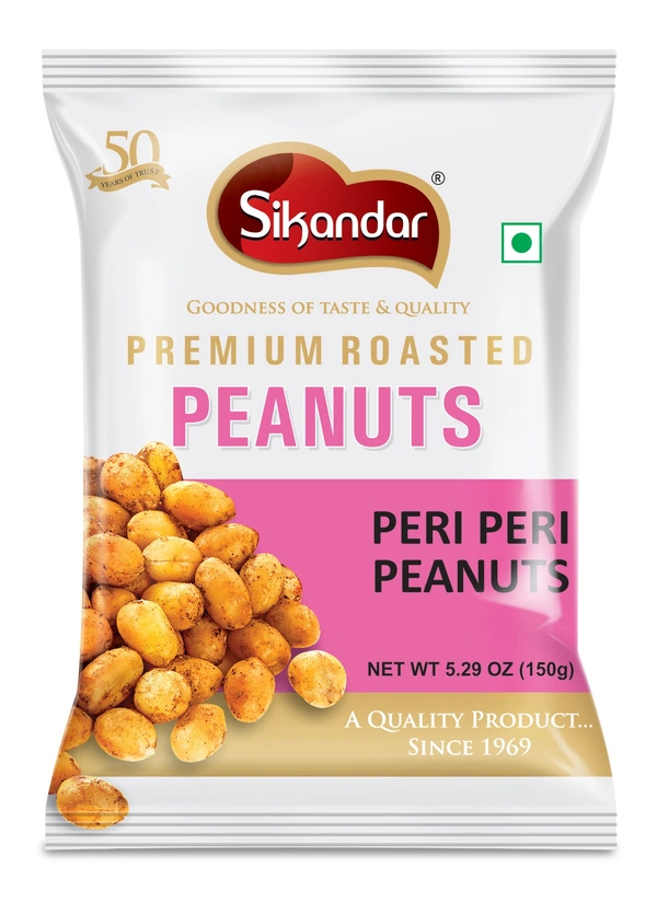 Sikandar Combo of Chatpata Masala, Tandoori, Peri Peri and Hing Jeera Flavour Peanuts - Foil Pack