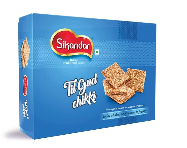 Sikandar Til Chikki Sesame Jaggery Brittle Crunchy Sesame Sweet 350g - Box