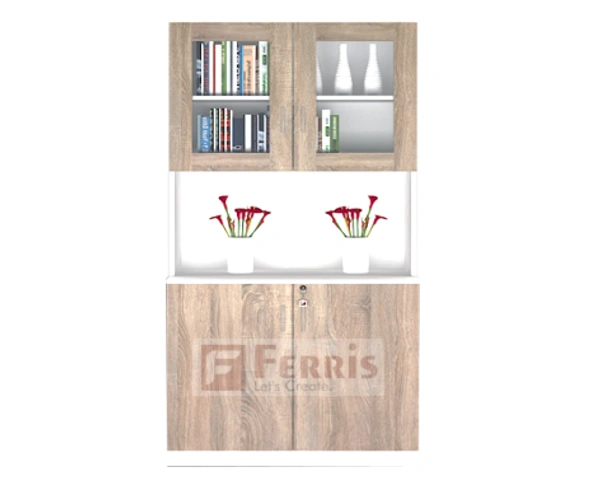 Ferris FULL HEIGHT CABINET PC2-01 - 750x450x1875 MM., Teak,Grey,