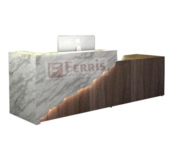 Ferris RECEPTION TABLE FHRD-D-908 - 3600x675x1050 MM., Teak,White,