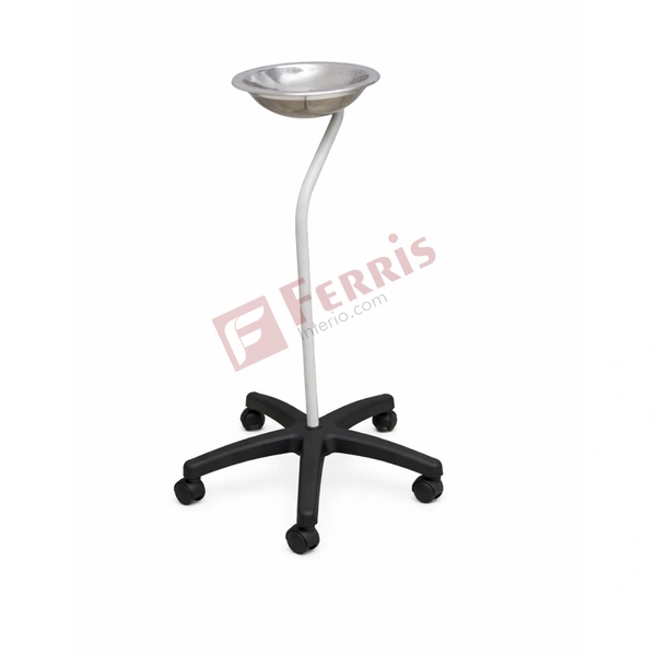 Ferris Basin Stand Double (FHF-027C) - 350mm Diameter Basin × 850mm Height, Standard White, Epoxy Powder Coated Frame with Stainless Steel Basin, Not Applicable (Medical Equipment), Basin Stand Double (FHF-027C)