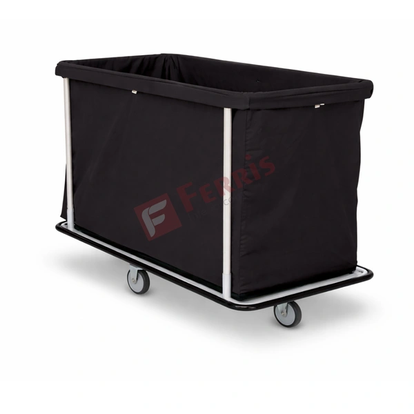 Ferris Housekeeping Trolley with Linen Bag FHF-034 B - 960mm (L) × 500mm (W) × 910mm (H), Black Canvas Bag with SS/MS Frame, Stainless Steel / Epoxy Powder Coated Frame, Not Applicable (Linen Handling Equipment), Bulk Linen Trolley (Canvas Bag)