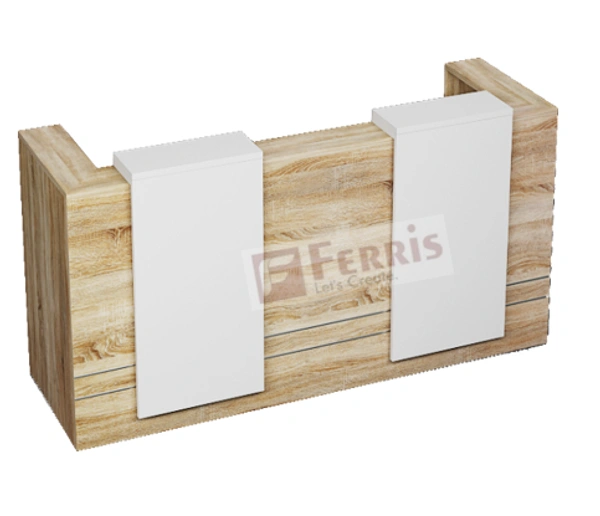 Ferris RECEPTION TABLE PR3-02 - 2400x650x1050 MM., Teak,Grey,
