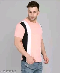 Stylish Trendy Fashionable And Comfortable Regular Colorblocked Cotton Blend Tshirt For Men - Silver, S