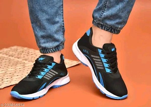 Blue Solid Men Running Sport Shoes For Men - IND-7