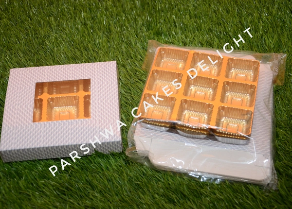9 CAVITY CHOCOLATE BOX WITH CAVITY - 10PCS SET