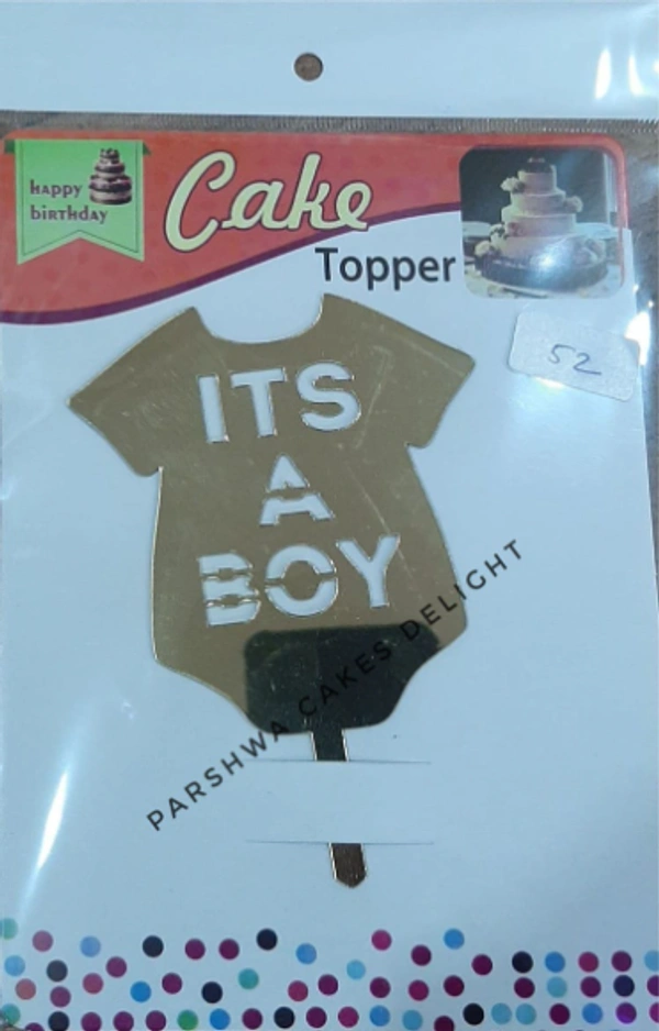 ACRYLIC TOPPER - 4.5 INCH, NO 52