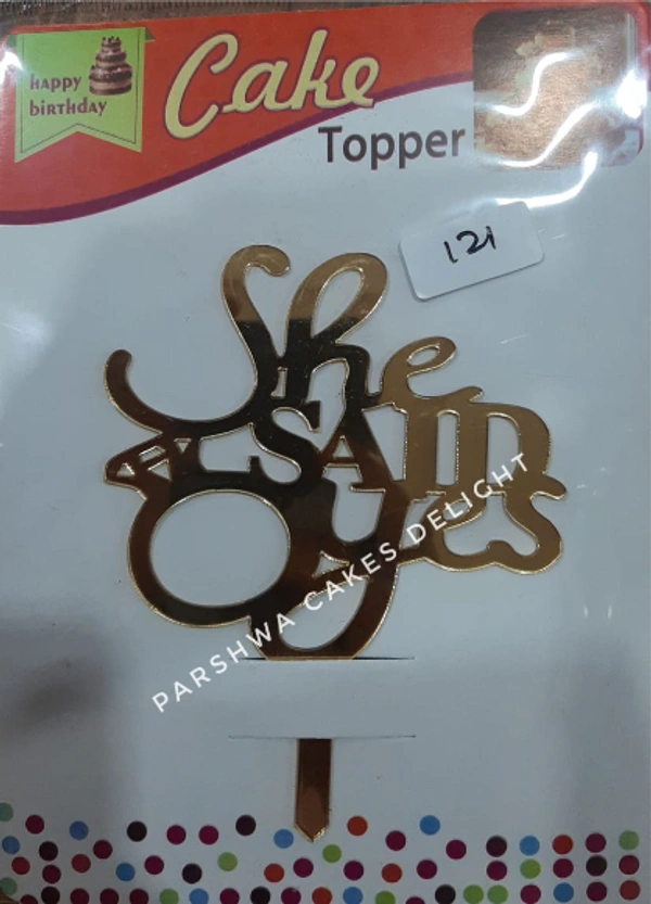 ACRYLIC TOPPER - 4.5 INCH, NO 121