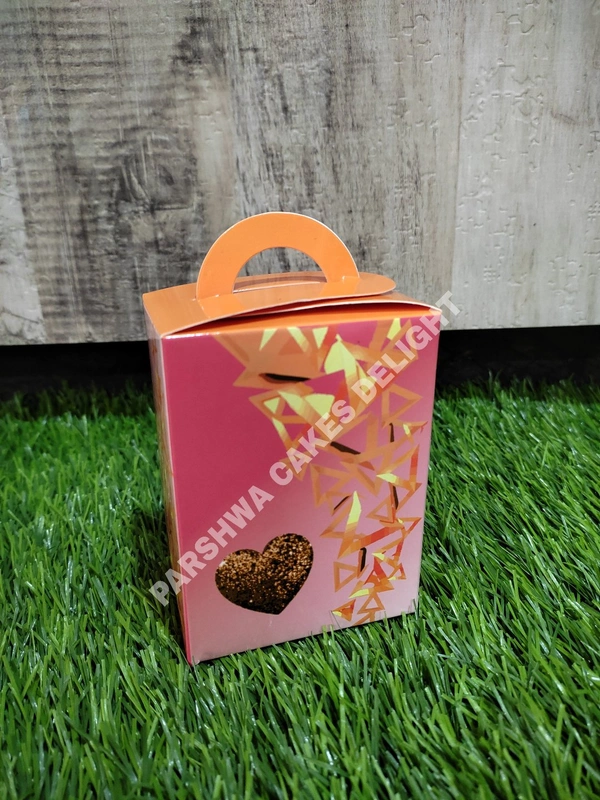 HANDLE CHOCOLATE BOX  DESIGN 2 - 7.5(L)*10(H)*5(B)CM, PINK- 10 PCS