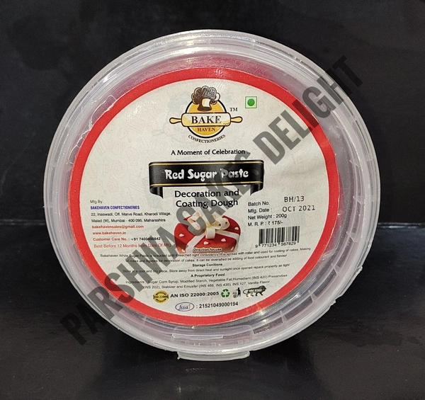 BAKEHAVEN FONDANT - RED, 200G