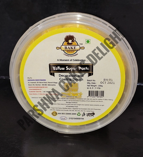 BAKEHAVEN FONDANT - YELLOW, 200G