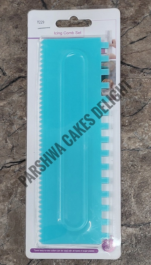 PLASTIC ICING COMBO SCRAPER - DESIGN 9
