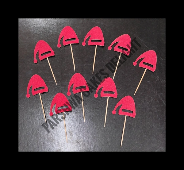CHRISTMAS PROPS - CAP, 10 PCS, H 4CM