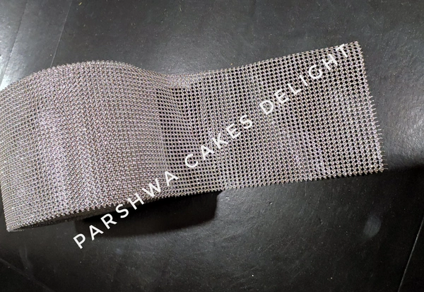 DIAMOND LACE - SILVER, 32 LINES 1 MTR