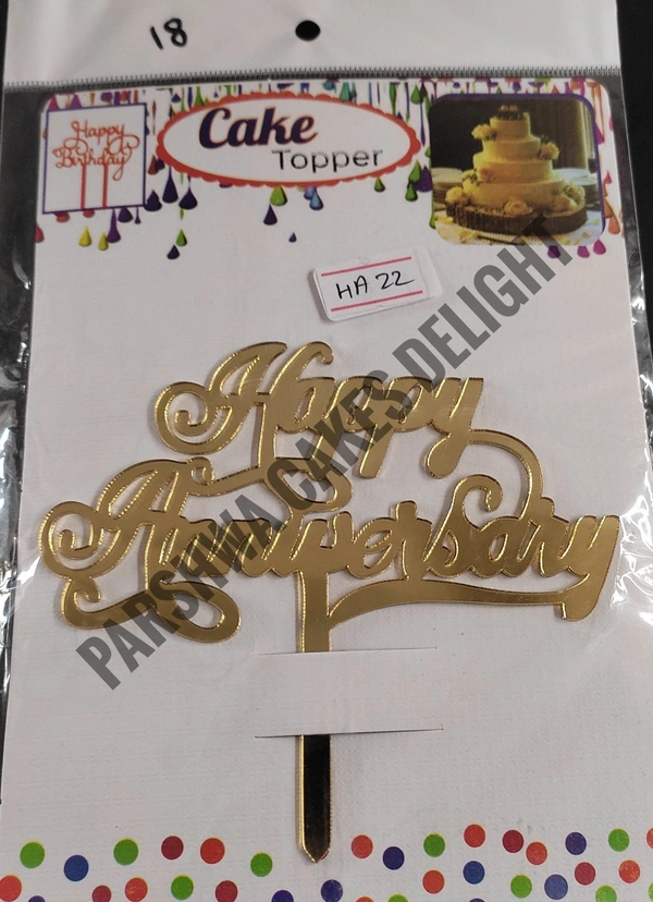 ACRYLIC TOPPERS HA - 4.5 INCH, 22