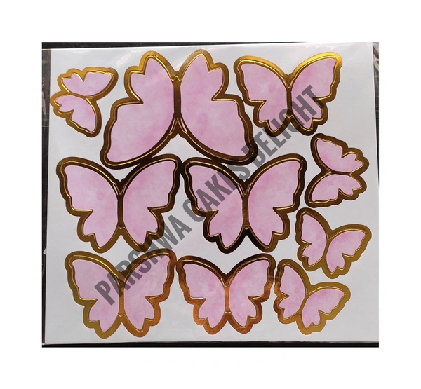 BUTTERFLIES WITH STRING - 1 PKT, PINK