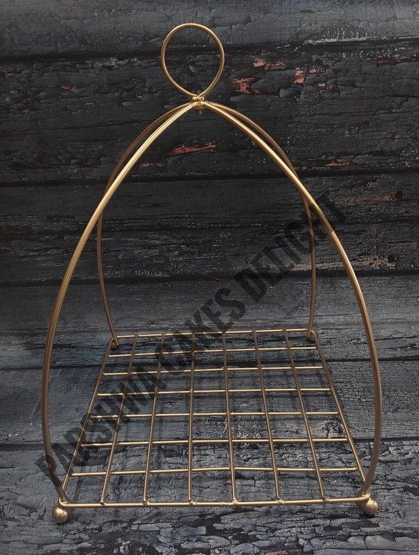 KNOT CAKE STAND - GOLD, BASE SIZE 10*10