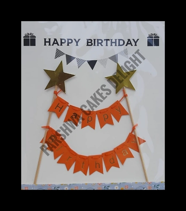 IMPORTED FLAG TOPPER - ORANGE
