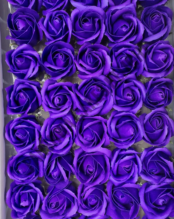 SOAP ROSE - PURPLE, 1 PACK OF 4 PCS