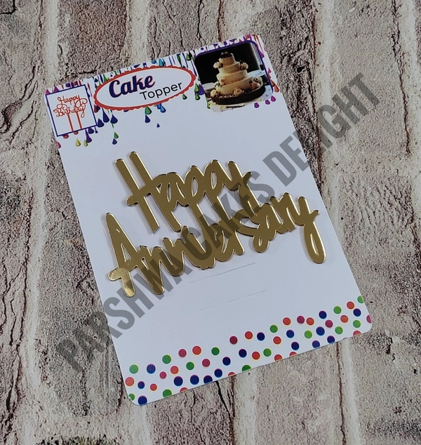 ACRYLIC TOPPERS HA - 34, 4.5 INCHES, GOLD