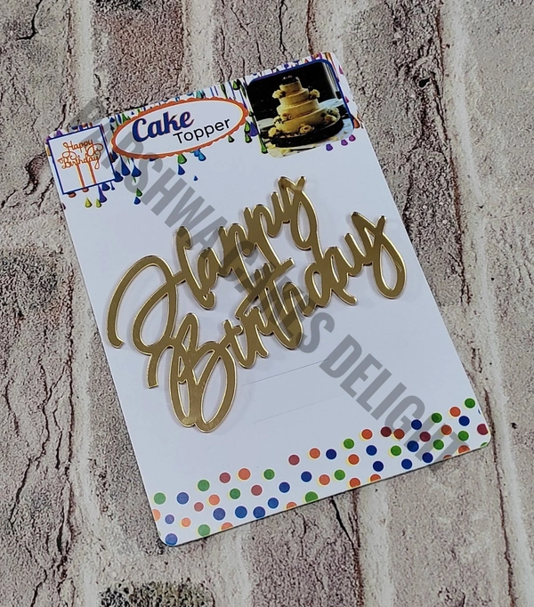 ACRYLIC TOPPER HB - 86, 4.5 INCHES, GOLD
