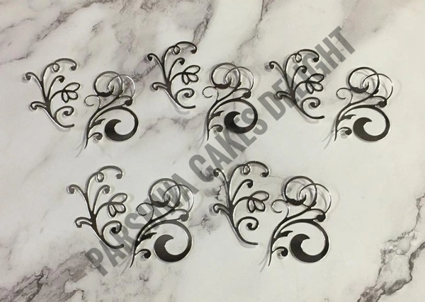 VINTAGE DESIGN CUT OUTS - SILVER, 10 PCS PACK
