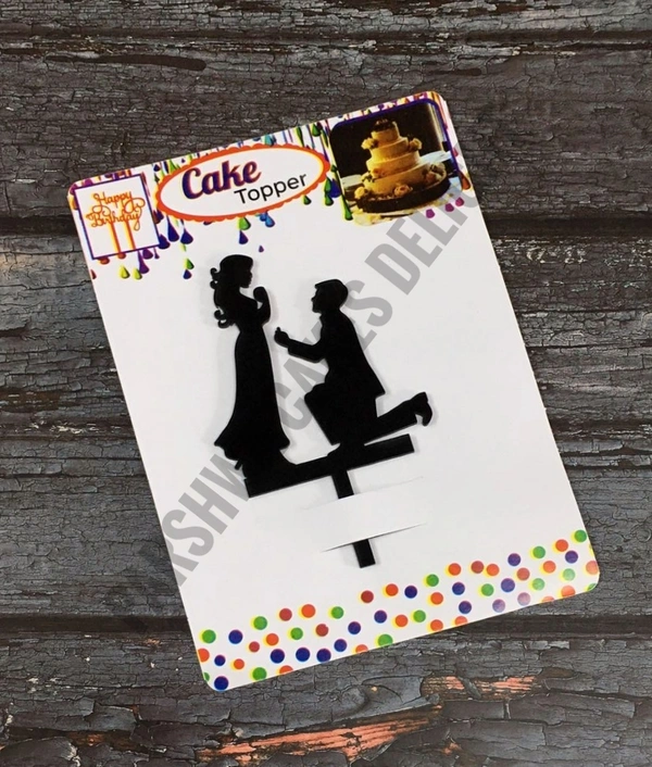 ACRYLIC TOPPER N - 101, 4.5 INCHES, BLACK