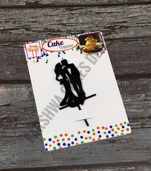 ACRYLIC TOPPER N - 107, 4.5 INCHES, BLACK